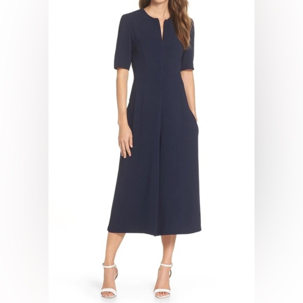 Vince Camuto Navy Jumpsuit
